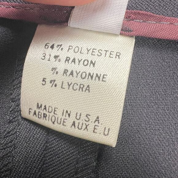 Theory Charcoal Gray Flat Front Pocketless Wide Leg Dress Pants Size 10 - Picture 5 of 9